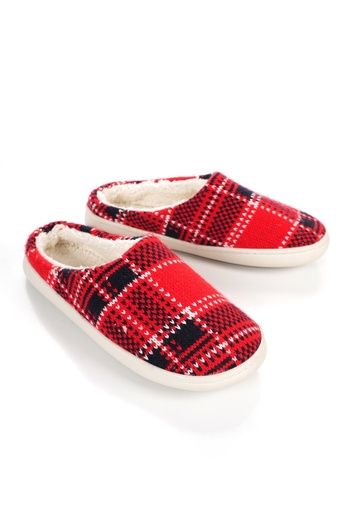 OZYO Desire Red Plaid Winter Home Slippers