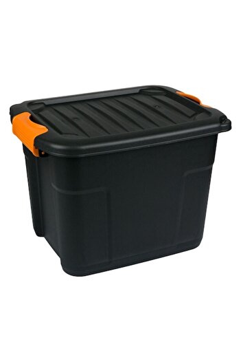 Actual Investing Storage Box with Lid, High Durability, 20 L, Black, 39x30x28 cm