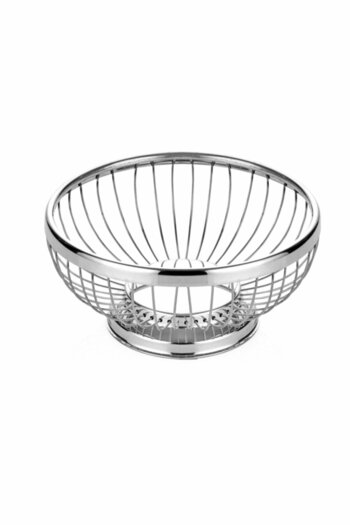Altınbaşak Stainless Round Bread and Fruit Basket 25 cm