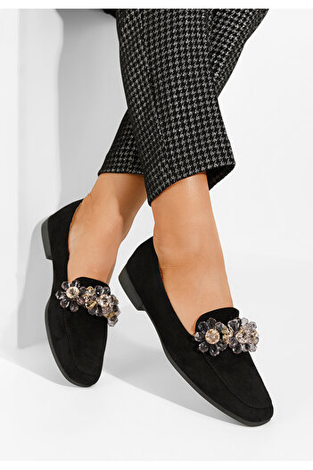 B T Shoes Čierne mokasíny Dama Barizza