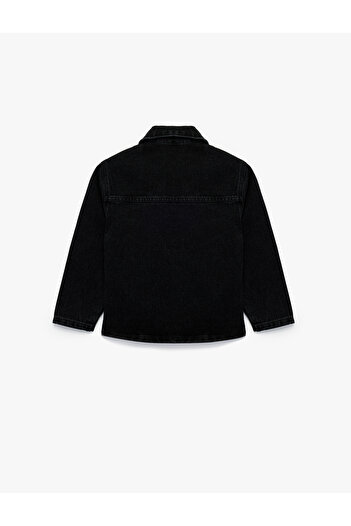 Koton Cotton Buttoned Long Sleeve Pocket Detailed Denim Jacket