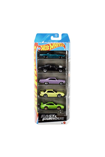 mattel Set of 5 hot wheels fast and furious cars, children ages 3 to 12