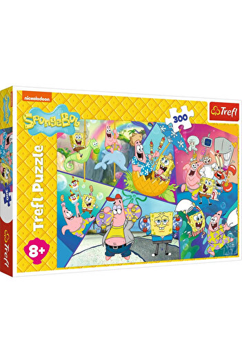 Trefl Puzzle 300 spongebob in bikini, copii varsta 8 ani pana la 12 ani