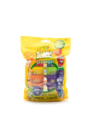 Crayola silly scents set of 8 jars with scented playdough, children ages 2 to 7