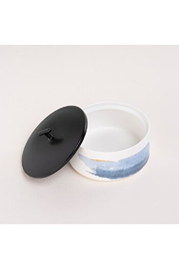 Dallaty white porcelain date bowl with lid 13*9 cm
