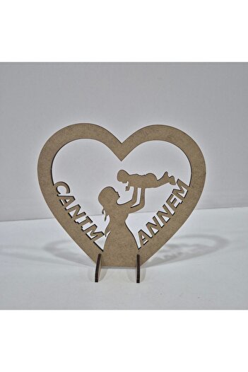 toptanetkinlikboyama Wooden Painting My Dear Mother Boy Child |   Mother's Day Gift |   Mdf Painting Activity Product (Unassembled)