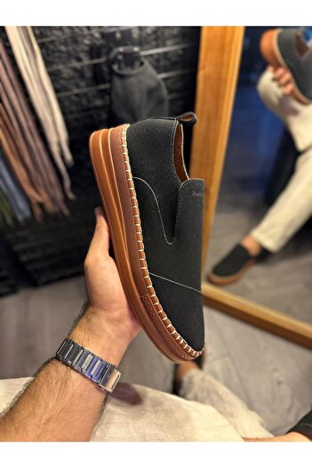 Knack Laceless Seasonal Suede Shoes 019 Black