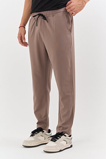 Dechers Men's Zebra Print Stretch Fabric Jogger Pants E221