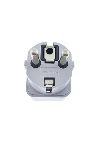 OEM UK to EU Plug Adapter 10A/250V - Compact White - Quick Travel Solution