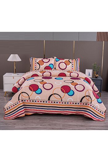 CHIRASO Microfiber Quilted Duvet Set, 2-Sided, 3-Piece, Duvet Cover 220x240cm, 2 Pillowcases