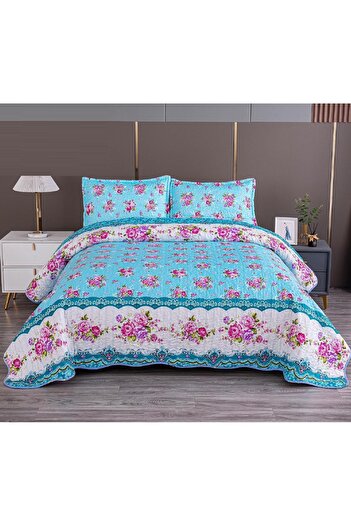 CHIRASO Microfiber Quilted Duvet Set, 2-Sided, 3-Piece, Duvet Cover 220x240cm, 2 Pillowcases
