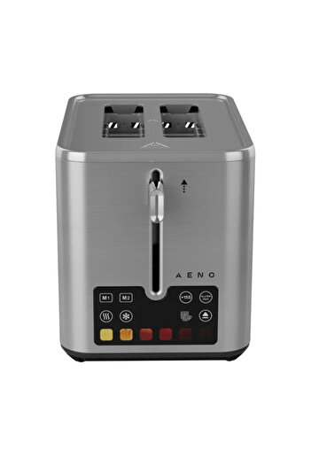 AENO ATS0004 Prăjitor de pâine, 950W, 2 felii, 6 niveluri, 3 funcții, Tavă de firimituri detașabilă, Inox