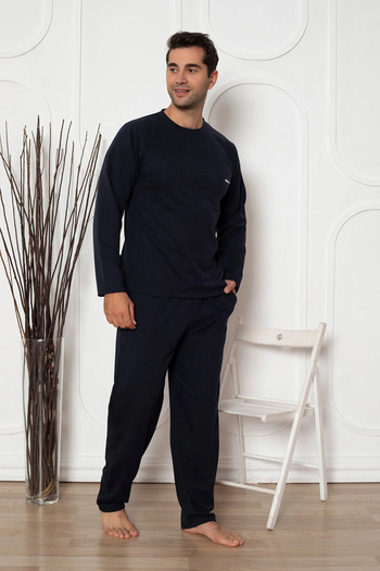 Ayans Pijama Double Thick Two Thread Pocket Men's Pajama Set
