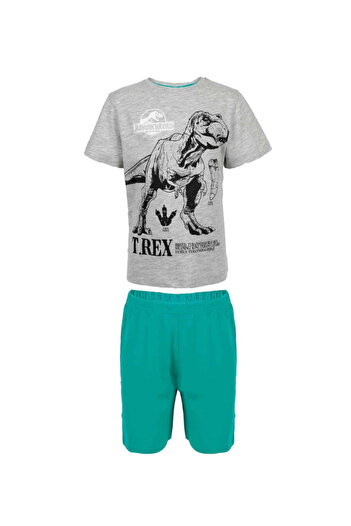 JURASSIC WORLD Children's pajamas with short sleeves, multicolor, 100% cotton, T-Rex,
