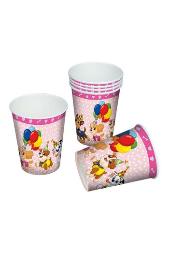 PAW PATROL Set of 6 cardboard cups, multicolor, 250 ml, Girls,