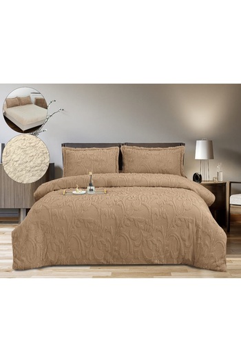 CHIRASO COCOLINO Underwear Fur on the inside, ELASTIC sheet 180x200, Duvet cover 200x230, 2 Sides