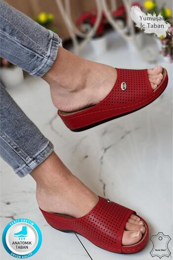 indispensablely Suçi Women's Stylish Laser Patterned Daily Orthopedic Sole Guest Outing Home Slippers