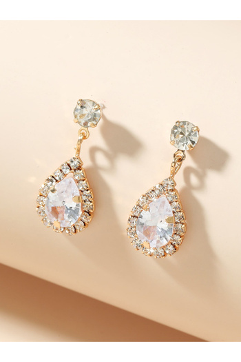Take Two By Styli Embellished Rhinestone Drop Earrings