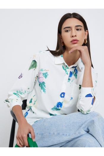 Take Two By Styli Floral Print Long Sleeve Shirt