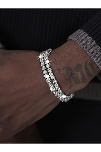Take Two By Styli Set of 2 - Embellished Link Tennis Braceletâ€Œ