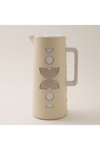 Dallaty Leather vacuum flask 1L white