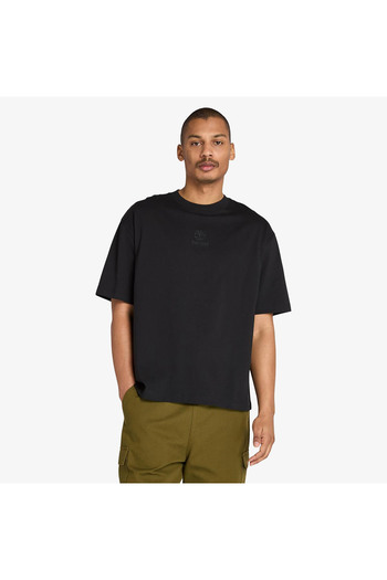 Timberland Hampthon Tonal Stack Logo Men's Black T-Shirt