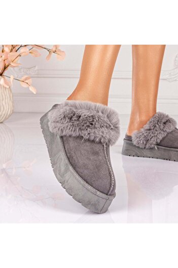 Lush Fashion Women's Fur-lined Suede Loafers