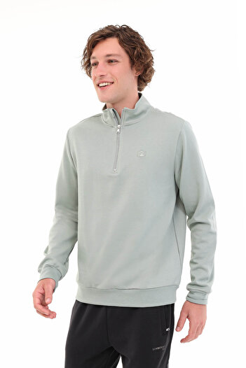 lumberjack 5W Mb Bs47 Hzıp Sw 5Pr Mint Green Men's Sweatshirt A102024313