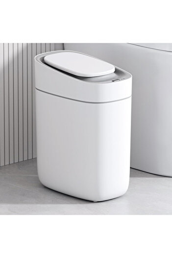 Elindor Coș de gunoi cu senzor ® cu capacitate de 9,5 l, capac inteligent anti-miros, rezistent la apă IPX5, alb