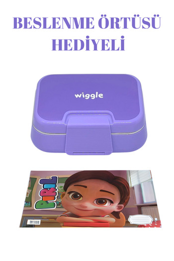 WİGGLE 1030ml Lunchbox New Single Layer 2 Compartment Stainless Steel Lunch Box - with Nutrition Bag as a Gift