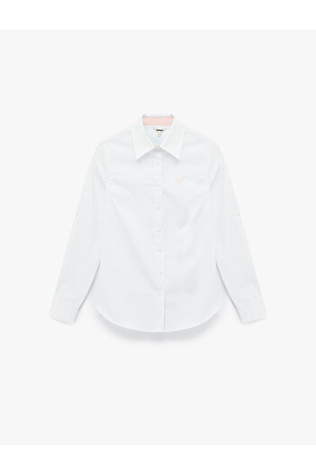Koton Cotton Long Sleeve Classic Collar Slim Fit Poplin Shirt
