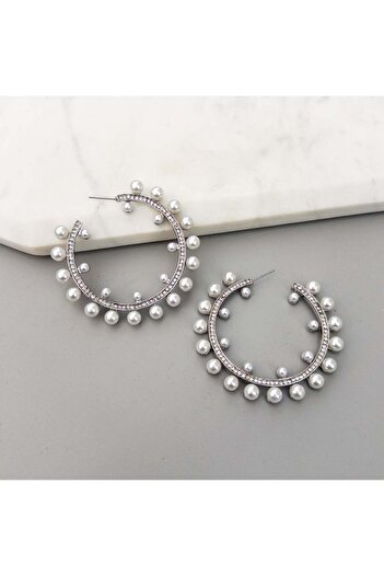 MOONGLOW ACCESSORIES Cercei Pearl Hoops