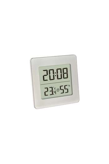 TFA Digital Thermometer and Hygrometer with Clock and Alarm 30.5038.54