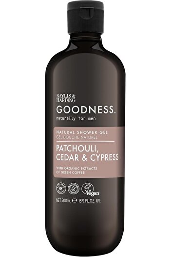 Baylis & Harding Goodness Patchouli, Cedar & Cypress Natural Shower Gel for Men, 500ml