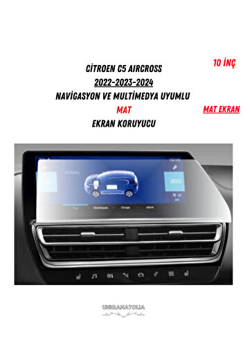 UniqAnatolia Citroen C5 Aircross 2022-2024 Navigation and Multimedia Compatible Matte Screen Protector