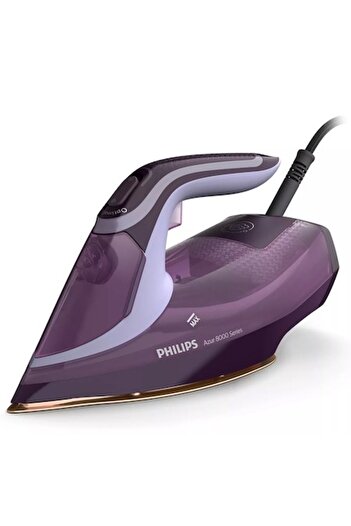 Philips Fier de calcat Azur 8000 DST8021/30, 3000W, 240g/min, 300ml, talpa SteamGlide Elite, Mov
