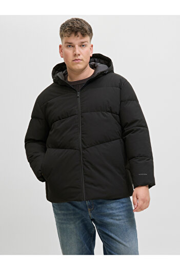 Jack & Jones Jack Jones Jjglobal Puffer Jacket Pls Black Plus Size Coat 12283873-02
