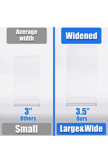 Eworld 6 Pack Clear Acrylic Display Risers, 3 Sizes Jewelry & Cupcake Showcase Stands