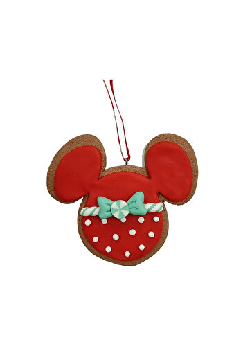 Disney Mickey Mouse gingerbread tree ornament, Disney, 8 cm, red