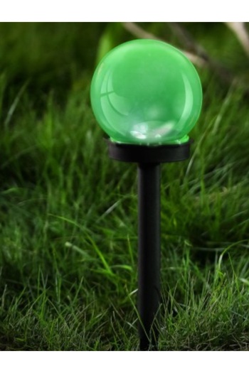 TOPI TOY Solar lamp, futuristic globe design, for yard or garden decoration, height 37 cm