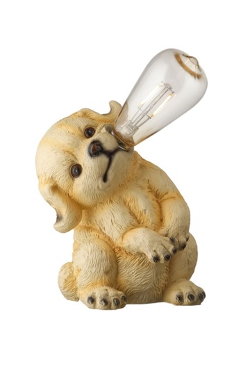 TOPI TOY Solar-powered lamp, dog, warm white light, height 24.5 cm