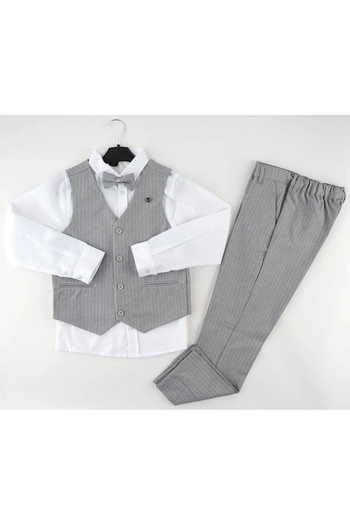 Mc Emirix Kids Wear 3 Button Vest Striped Suit