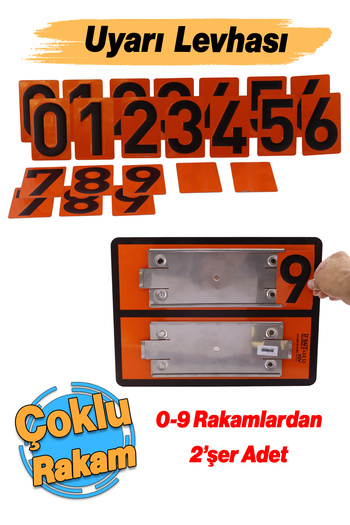Badem10 Adr 40X30 cm Manual Changeable Dangerous Substance Warning Sign Multiple Numbers Figures between 0-9
