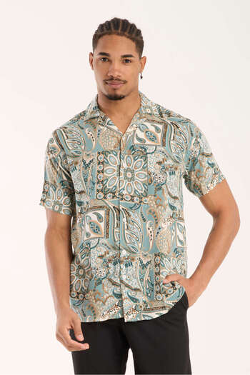 İLKCET MODA Ethnic Patterned Men's Oversize Shirt