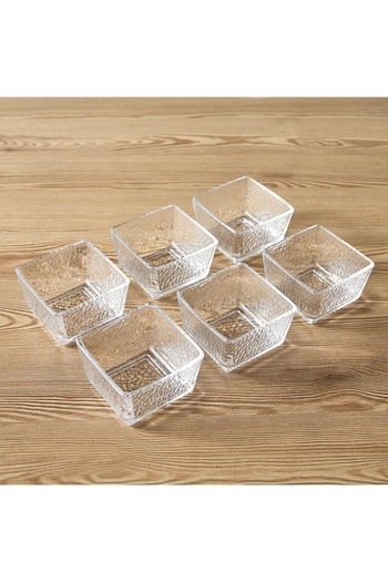 Generic Roya 6-Piece Square Appetizer Set with Stand