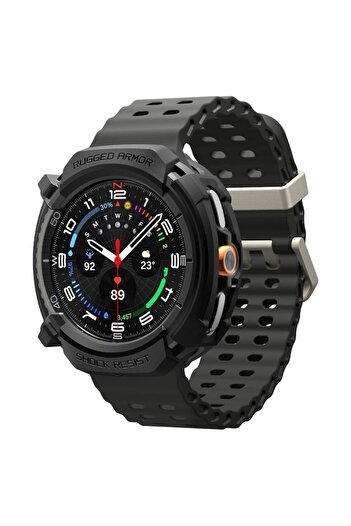 Stef's Cat Husa pentru Samsung Galaxy Watch8 Classic, Rugged Armor, H76, Poliuretan, Matte Black