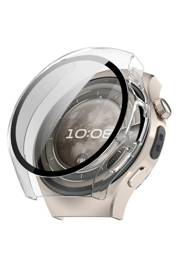 Stef's Cat Protective Case for Huawei Watch 5 46mm + Glass Screen Protector, H34, Polycarbonate, Clear