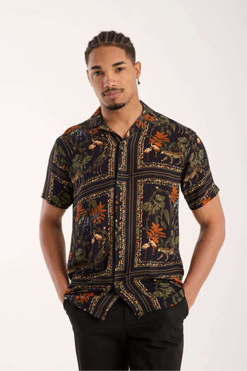 İLKCET MODA Ethnic Patterned Men's Oversize Shirt