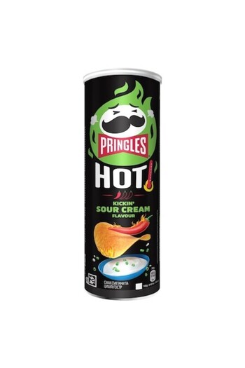 Pringles Chips Hot Kickin Sour Cream, sour cream and hot chili flavor, 160 g
