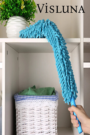 VİSLUNA (1 Piece) Dusting Brush Bendable Flexible Microfiber Dusting Tassel